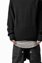 画像をギャラリービューアに読み込む, A.F ARTEFACT "WHOLEGARMENT" CREWNECK KNIT PULLOVER (BLACK)