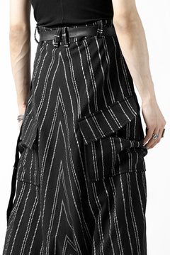 画像をギャラリービューアに読み込む, SOSNOVSKA exclusive LOADED POCKETS PANTS (BLACK × SILVER STRIPE)