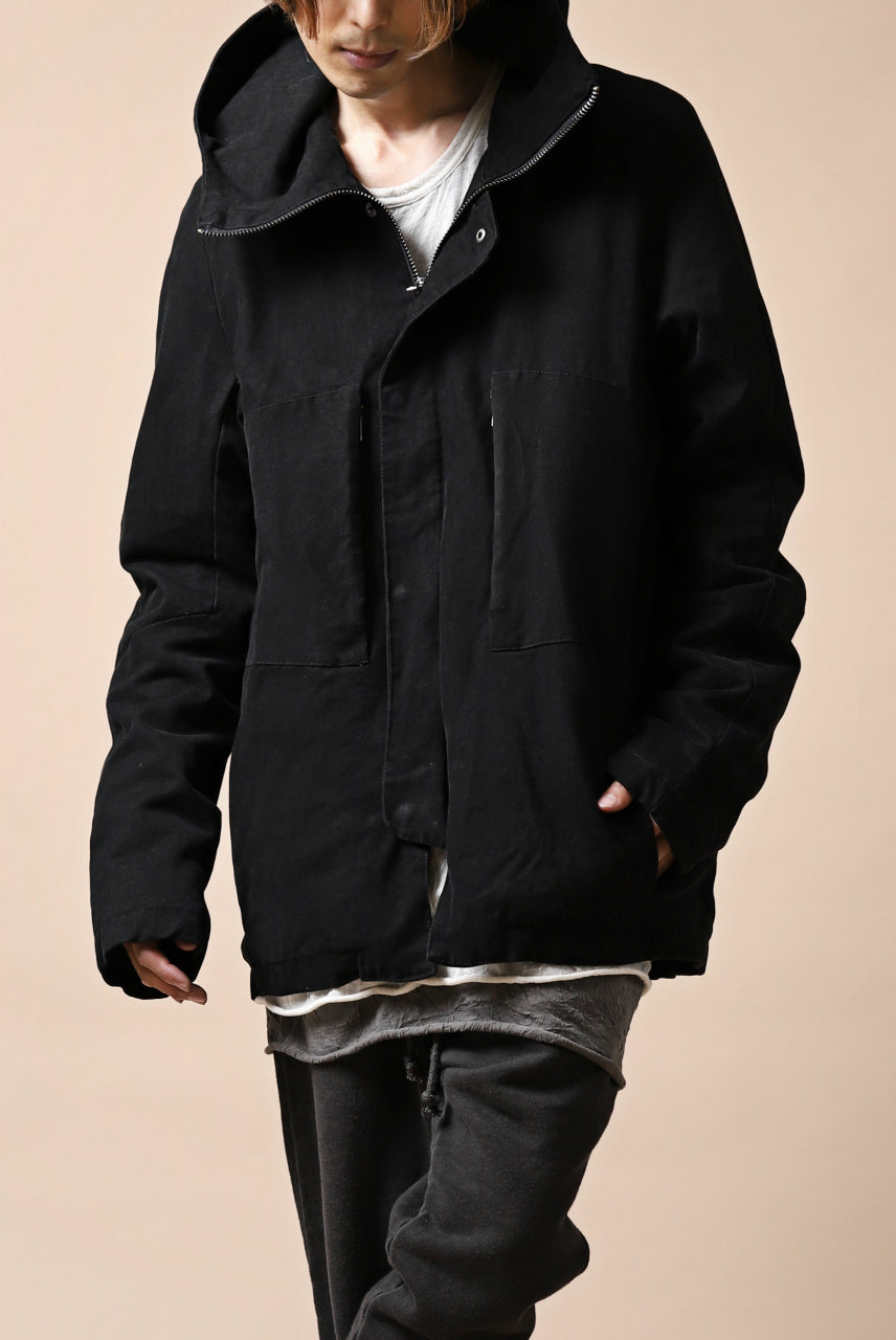 Load image into Gallery viewer, daub PADDED MT-HOOD JACKET / SOFT COTTON TWILL (BLACK)