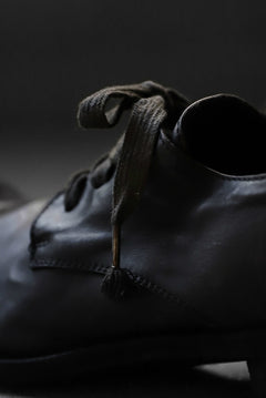 画像をギャラリービューアに読み込む, A DICIANNOVEVENTITRE A1923 DERBY SHOES 033N / HORSE FIORE OILED LEATHER (NERO)