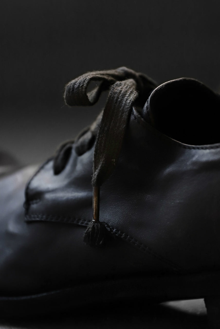 画像をギャラリービューアに読み込む, A DICIANNOVEVENTITRE A1923 DERBY SHOES 033N / HORSE FIORE OILED LEATHER (NERO)