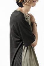 画像をギャラリービューアに読み込む, CAPERTICA ASYMMETRY BI COLOR TEE / SUPER120S WASHABLE WOOL (SEPIA)