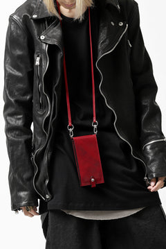 画像をギャラリービューアに読み込む, ISAMU KATAYAMA BACKLASH WALLET PHONE-HOLDER / ITALY DOUBLE SHOULDER (RED)