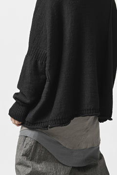 画像をギャラリービューアに読み込む, KLASICA PYKE LOOSE KNIT PULLOVER / LINEN ROVING 5G (BLACK)
