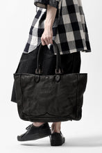 Load image into Gallery viewer, ISAMU KATAYAMA BACKLASH ZIP TOTE BAG / OBJECT DYED ROUGH STEER (BLACK)