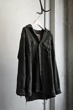 画像をギャラリービューアに読み込む, RESURRECTION HANDMADE distressed army shirt (DYEING KHAKI)