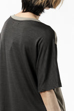 画像をギャラリービューアに読み込む, CAPERTICA ASYMMETRY BI COLOR TEE / SUPER120S WASHABLE WOOL (SEPIA)