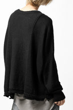 画像をギャラリービューアに読み込む, KLASICA PYKE LOOSE KNIT PULLOVER / LINEN ROVING 5G (BLACK)