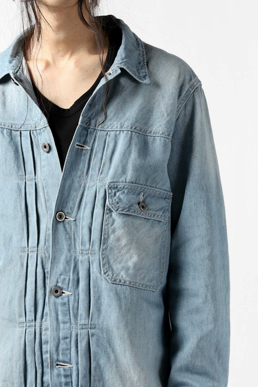 画像をギャラリービューアに読み込む, ISAMU KATAYAMA BACKLASH LOOSEY JEAN JACKET / COTTON LINEN DENIM (INDIGO)
