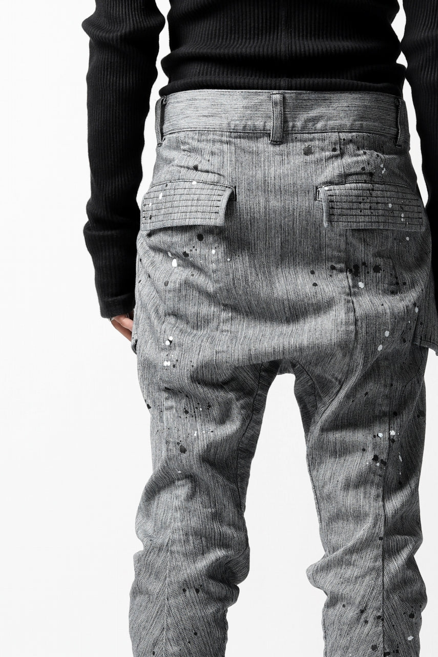 画像をギャラリービューアに読み込む, DEFORMATER.® "SPLASH" SLIM FIT JEANS WITH FLAP DETAIL / VERTICAL DENIM (ASPHALT)