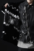 画像をギャラリービューアに読み込む, ISAMU KATAYAMA BACKLASH KNIT HOODIE BLOUSON / RABBIT FUR (BLACK)