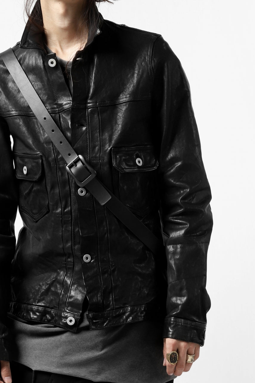 Load image into Gallery viewer, ISAMU KATAYAMA BACKLASH x GAIEDE ONE SHOULDER BAG / CALF SKIN (SOFT FINISHED / BLACK)