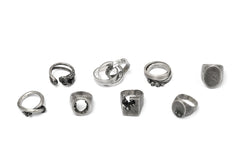 Load image into Gallery viewer, Holzpuppe Barnacle Vertical Oval Silver Ring (BR-519)