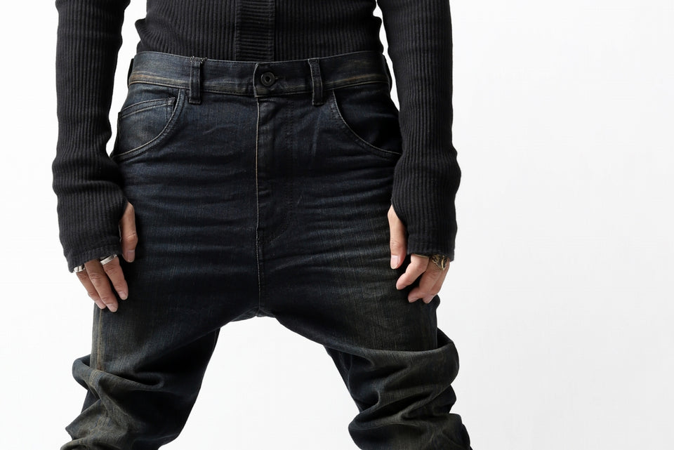 Load image into Gallery viewer, ISAMU KATAYAMA BACKLASH LOWCROTCH SLIM PANTS / HIGH POWER STRETCH DENIM (INDIGO)
