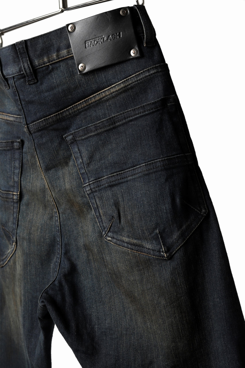Load image into Gallery viewer, ISAMU KATAYAMA BACKLASH LOWCROTCH SLIM PANTS / HIGH POWER STRETCH DENIM (INDIGO)