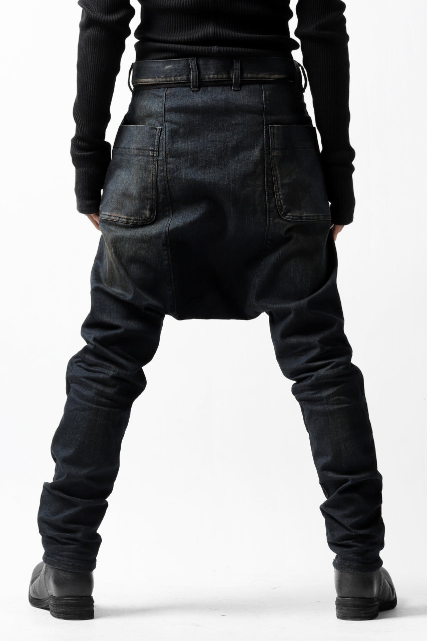 Load image into Gallery viewer, ISAMU KATAYAMA BACKLASH SARROUEL PANTS / HIGH POWER STRETCH DENIM (INDIGO)