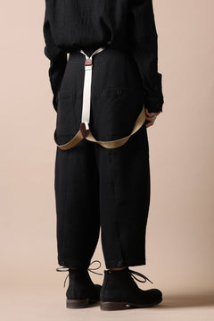 画像をギャラリービューアに読み込む, Aleksandr Manamis Slit Cropped Pant with Suspender (BLACK)