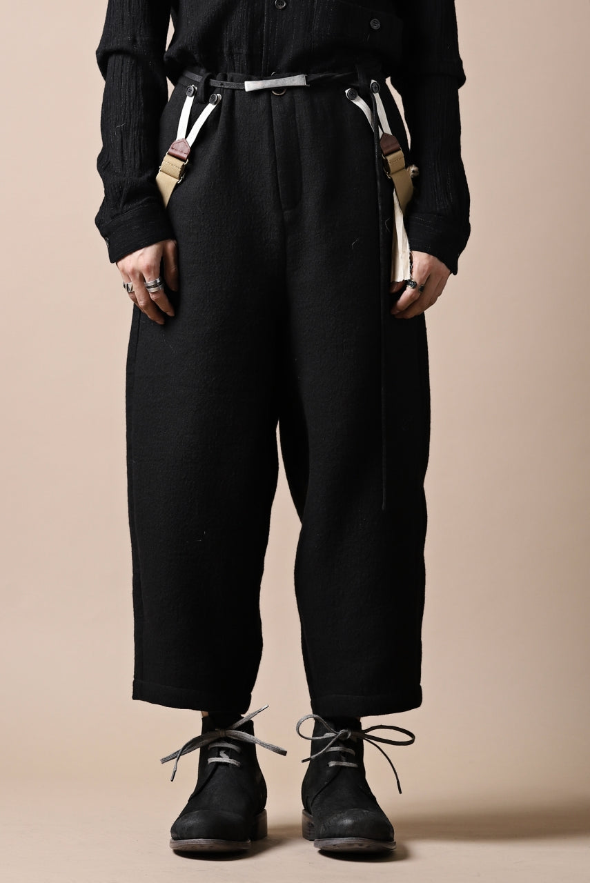 画像をギャラリービューアに読み込む, Aleksandr Manamis Slit Cropped Pant with Suspender (BLACK)