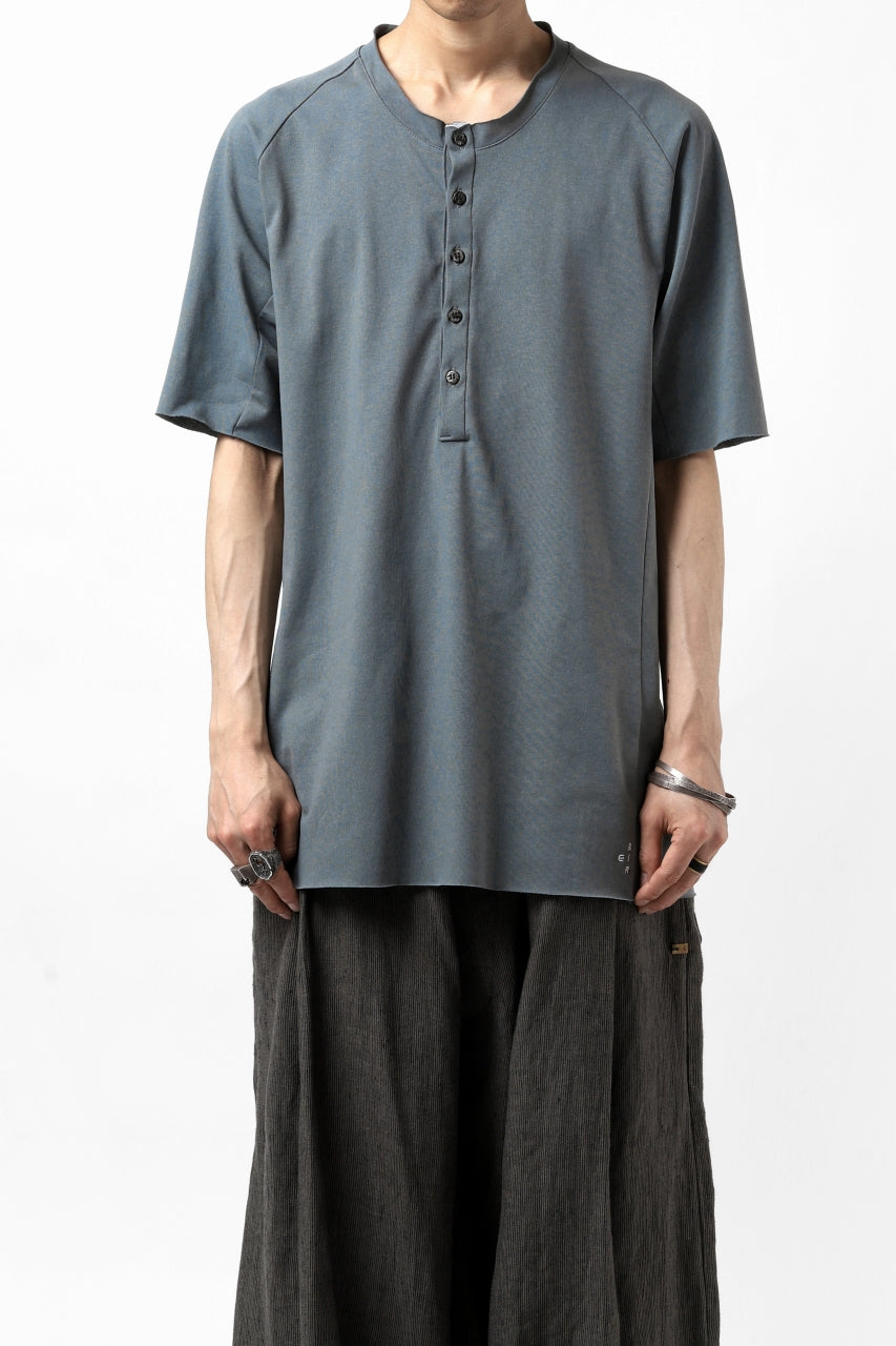 Load image into Gallery viewer, ierib raw edge Tee type-H  / light jersey (BLUE GREY)