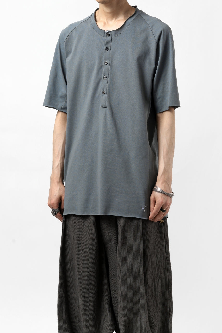 Load image into Gallery viewer, ierib raw edge Tee type-H  / light jersey (BLUE GREY)