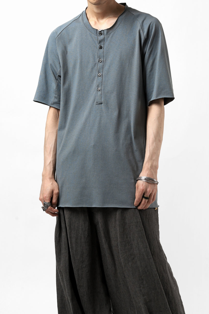 Load image into Gallery viewer, ierib raw edge Tee type-H  / light jersey (BLUE GREY)