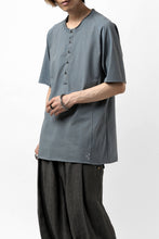 Load image into Gallery viewer, ierib raw edge Tee type-H  / light jersey (BLUE GREY)