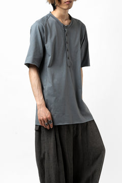 Load image into Gallery viewer, ierib raw edge Tee type-H  / light jersey (BLUE GREY)