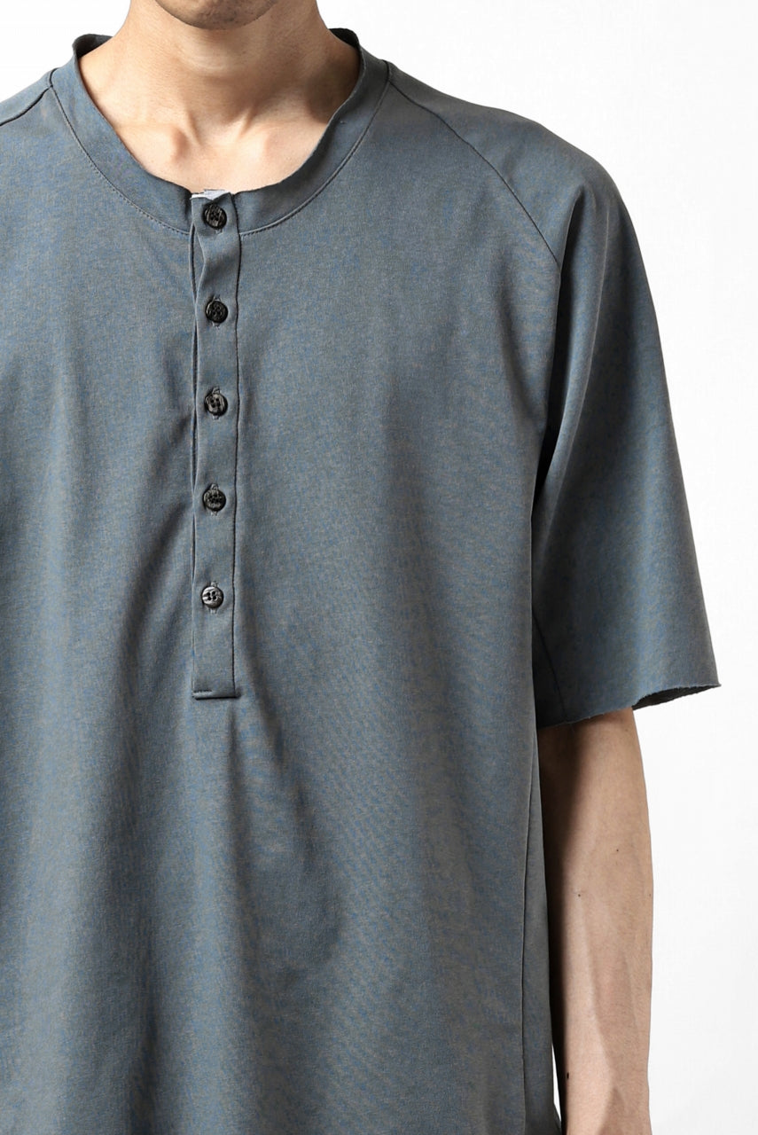 Load image into Gallery viewer, ierib raw edge Tee type-H  / light jersey (BLUE GREY)