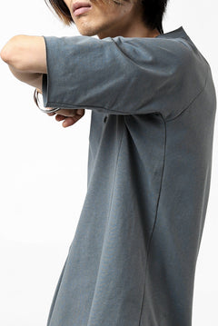 Load image into Gallery viewer, ierib raw edge Tee type-H  / light jersey (BLUE GREY)