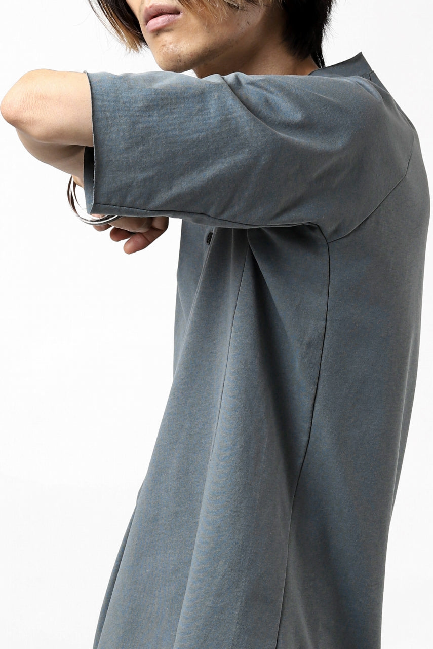 Load image into Gallery viewer, ierib raw edge Tee type-H  / light jersey (BLUE GREY)