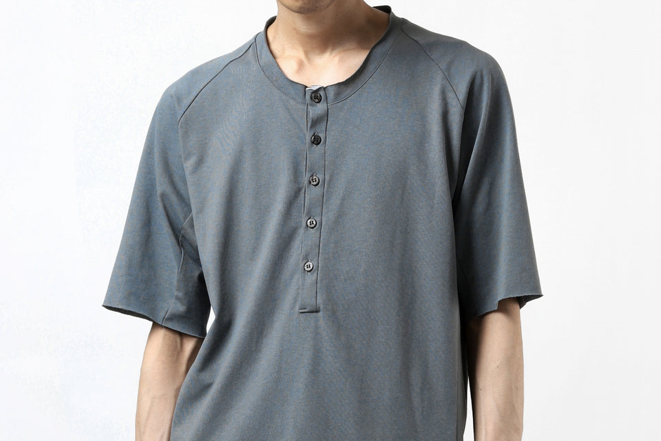 Load image into Gallery viewer, ierib raw edge Tee type-H  / light jersey (BLUE GREY)