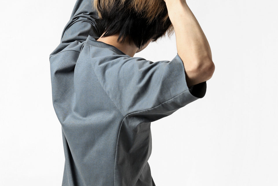 Load image into Gallery viewer, ierib raw edge Tee type-H  / light jersey (BLUE GREY)
