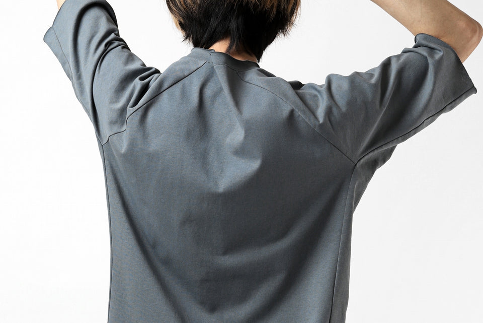 Load image into Gallery viewer, ierib raw edge Tee type-H  / light jersey (BLUE GREY)