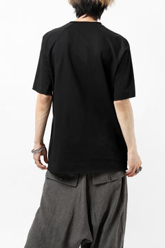 Load image into Gallery viewer, ierib raw edge Tee type-H  / light jersey (BLACK)