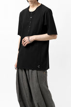 Load image into Gallery viewer, ierib raw edge Tee type-H  / light jersey (BLACK)