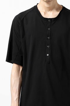 Load image into Gallery viewer, ierib raw edge Tee type-H  / light jersey (BLACK)