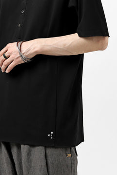 Load image into Gallery viewer, ierib raw edge Tee type-H  / light jersey (BLACK)