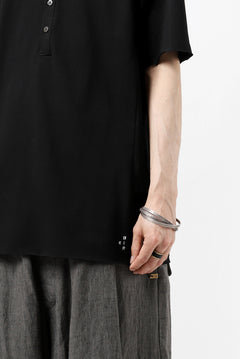 Load image into Gallery viewer, ierib raw edge Tee type-H  / light jersey (BLACK)