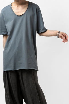 Load image into Gallery viewer, ierib exclusive raw edge Tee type-R  / light jersey (BLUE GREY)
