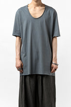 Load image into Gallery viewer, ierib exclusive raw edge Tee type-R  / light jersey (BLUE GREY)