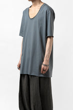 Load image into Gallery viewer, ierib exclusive raw edge Tee type-R  / light jersey (BLUE GREY)