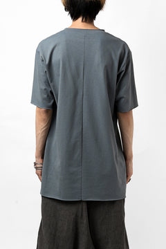 Load image into Gallery viewer, ierib exclusive raw edge Tee type-R  / light jersey (BLUE GREY)