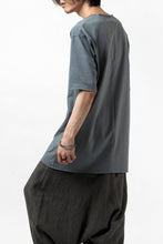 Load image into Gallery viewer, ierib exclusive raw edge Tee type-R  / light jersey (BLUE GREY)