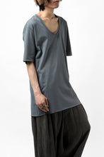 Load image into Gallery viewer, ierib exclusive raw edge Tee type-R  / light jersey (BLUE GREY)