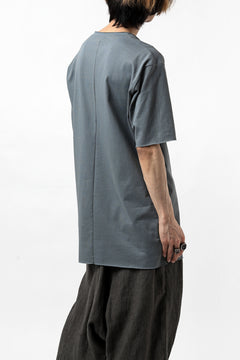 Load image into Gallery viewer, ierib exclusive raw edge Tee type-R  / light jersey (BLUE GREY)