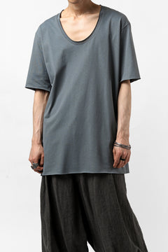 Load image into Gallery viewer, ierib exclusive raw edge Tee type-R  / light jersey (BLUE GREY)
