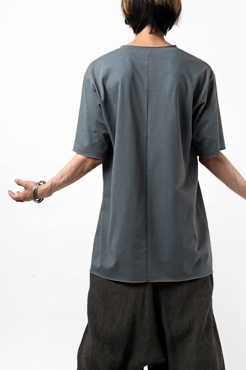 Load image into Gallery viewer, ierib exclusive raw edge Tee type-R  / light jersey (BLUE GREY)