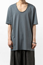 Load image into Gallery viewer, ierib exclusive raw edge Tee type-R  / light jersey (BLUE GREY)