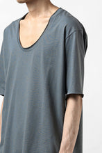 Load image into Gallery viewer, ierib exclusive raw edge Tee type-R  / light jersey (BLUE GREY)