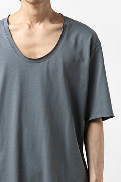 Load image into Gallery viewer, ierib exclusive raw edge Tee type-R  / light jersey (BLUE GREY)